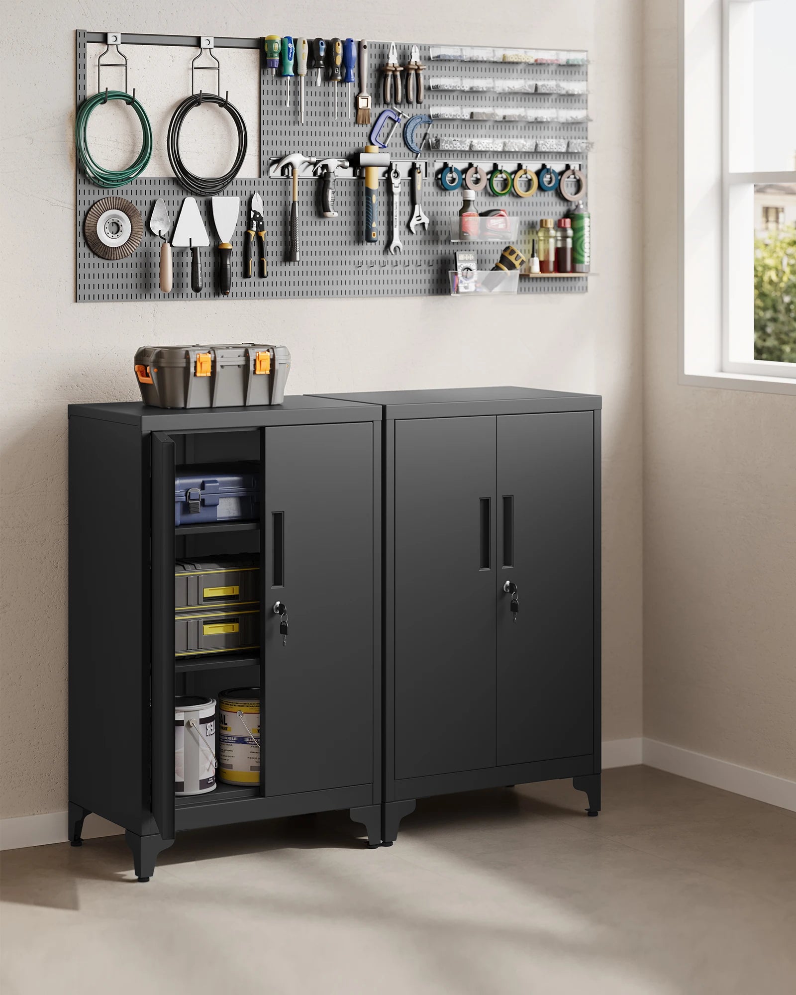 SONGMICS files wardrobe file wardrobe, multi-purpose wardrobe, office wardrobe with 2 doors - QUORE