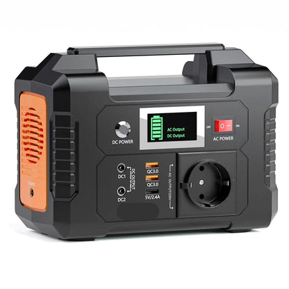 Powerstation - Stroomgenerator - Powerbank -  Aggregaat - 200W - Draagbare - met 151Wh Lithium Batterij - 1x Pure Sine Wave AC220V Output -  Voor Kamperen, Van en RV Gebruik - Noodstroombron