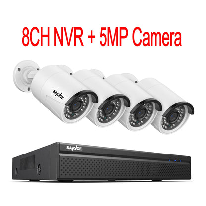 beveiligingscamera set – camerabewaking – bewakingscamera – bewakingscamerasysteem – ip camerasysteem – 5MP resolutie – 1TB HDD ingebouwd