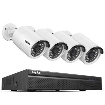 beveiligingscamera set – bewakingscamera set – CCTV camerasysteem – bewakingscamera outdoor – 4-camera 5MP IP set – IP66 Weerbestendig – 4TB HDD Ingebouwd