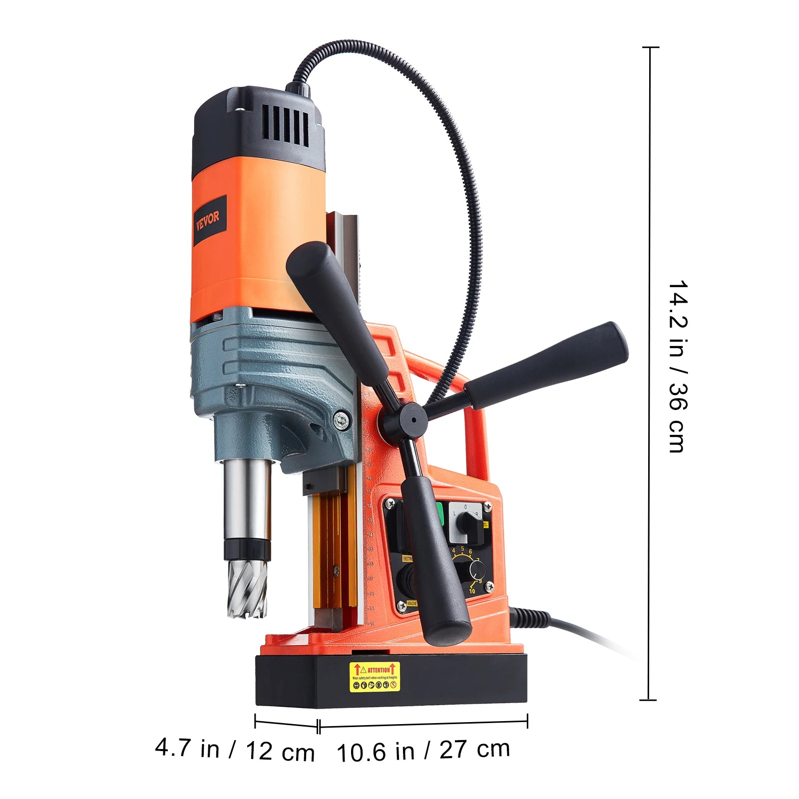 Magnetische Boormachine – Kernboormachine – Boorpers – Elektrische Boor – Metaalboor – 1550W Vermogen – 50mm Boordiameter - QUORE