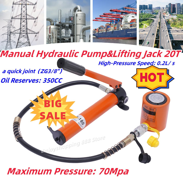 Luchtpomp - Auto Jack Luchtpomp - Hydraulische - Lucht Hydraulische Jack - Handmatige hydraulische pomp - 7kg - Oranje