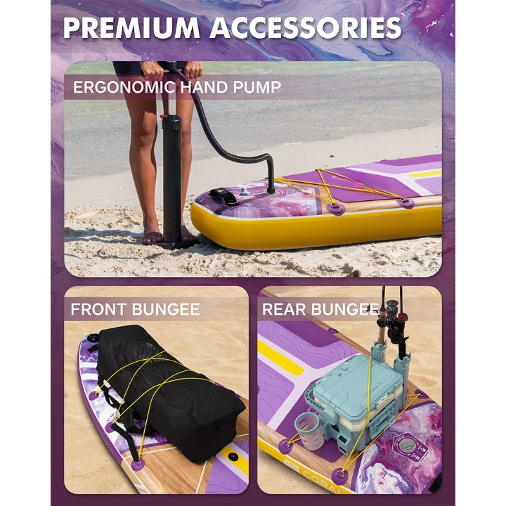 Opblaasbaar Paddleboard – Waterdicht Board – Inflatable SUP – Lichtgewicht SUP – 351cm Lang – Maximale Draagkracht 175 Kg