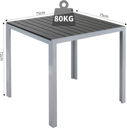 Tuinset – Balkonset – Buitenmeubilair – Tuinmeubel – Inklapbaar – Aluminium Frame – 7-Voudig Verstelbare Rugleuning