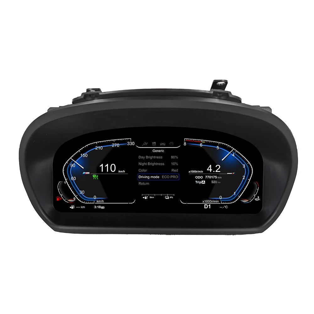 Dashboardpaneel Auto – Digitale Cluster – Instrumentenpaneel – LCD Display – Snelheidsmeter – 11 Inch HD Scherm – Plug & Play Installatie