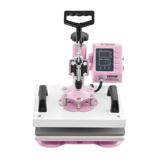 12x10 Inch Hittepers – 360° Swing Away Transferpers – Digitale Sublimatie Machine voor T-Shirts, Kussens & Tassen – Roze