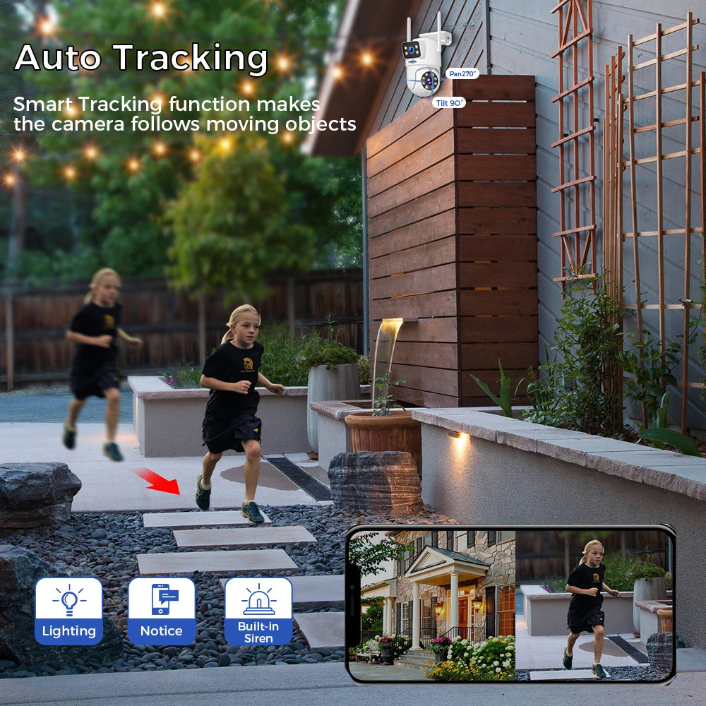 Beveiligingscamera Set – Camerabewaking – CCTV Systeem – IP Camera – Beveiligingssysteem – 16-kanaals NVR – 6MP Dual Lens Wifi Camera’s – Automatische Persoonsvolging – Full Color Nachtzicht - QUORE