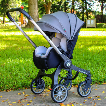 Wandelwagen - 4-in-1 Baby Stroller - Kinderwagen - Buggy - Opvouwbaar – Multifunctioneel – Autostoel - Pram - Lichtgewicht Reiswieg - Wine Red