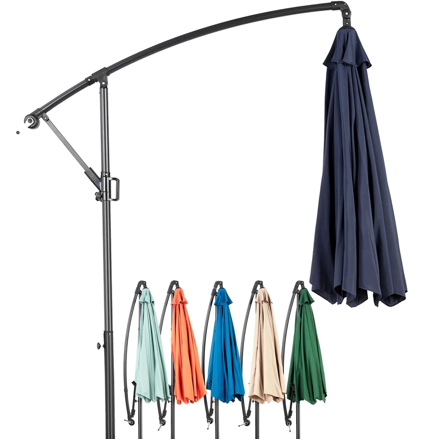 Zweefparasol – Hangparasol – Tuinparasol – Terrasparasol – Balkonparasol – UPF50+ Bescherming – Ø 2,6 Meter Diameter