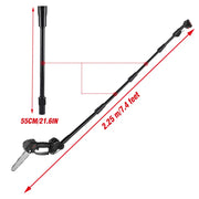 Elektrische stokzaag - 6 inch - 40000 RPM -  18V Batterij - 3500W - UniversalHedgePole - Heggenschaar op steel - Zwart - QUORE