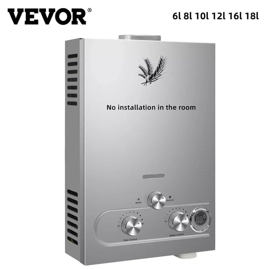 VEVOR LPG liquefied petroleum gas water heater 6L 8L 10L 12L 16L 18L liquefied petroleum gas propane butane water heater - QUORE