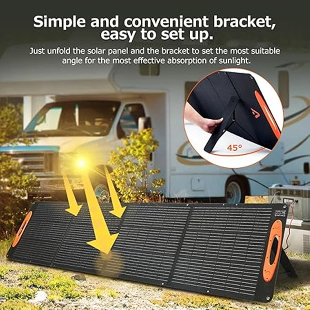 Zonnepaneel – Zonne-energie - Opvouwbaar - Draagbaar – Mobiel Zonnepaneel – 210W  – Waterdicht IP68 – Monokristallijn – Geschikt Voor Outdoor