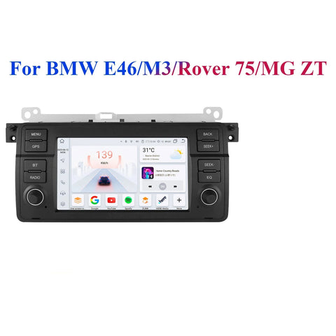 CarPlay - Multimedia Autoradio - CarPlay Scherm - Autoradio - Android Automultimedia - S1 - voor BMW 3 Serie E46 M3 1998-2001 2002 2003 2004 2005 - AutoRadio Multimedia Videospeler