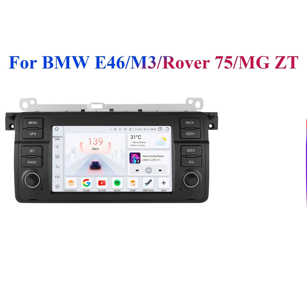 CarPlay - Multimedia Autoradio - CarPlay Scherm - Autoradio - Android Automultimedia - S4 AI - voor BMW 3-serie E46 M3 1998-2001 2002 2003 2004 2005 - AutoRadio Multimedia Videospeler