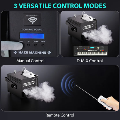 Haze Machine – Rookmachine – Mistgenerator – Stage Fog Machine – Rookgenerator – 1000W Vermogen – DMX en Afstandsbediening – EU Stekker