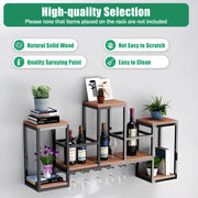 Wine Rack - Wine Bottle Rack - Wijnrek - Wijnflessenrek - Metalen Wijnfleshouder - Wandmontage - Industrieel Wandgemonteerd Wijnrek - Stijlvolle & Functionele Wijnopslag