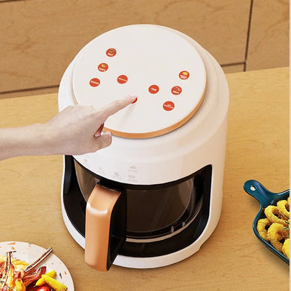 Airfryer - 3L – Heteluchtfriteuse - 1000W – Olievrij Frituren – LED Touchscreen - en 360° Hete Lucht – Voor Gezonder Koken - Veilig in Gebruik - Wit - QUORE