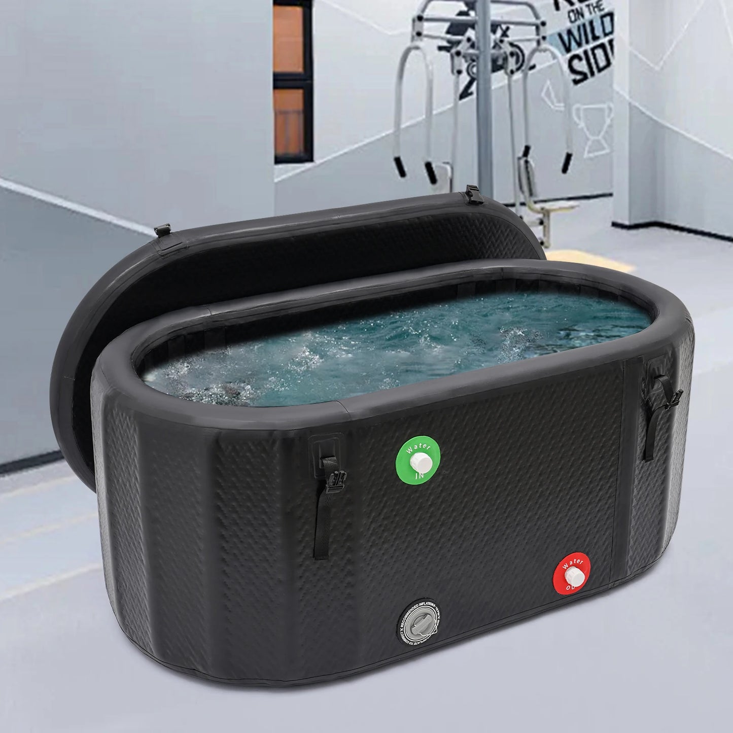 Opblaasbare IJsbad – IJsbad Voor Herstel – Verkoelend Bad – Sport IJsbad – Compact Formaat – 275 Liter Capaciteit – Waterdicht PVC - QUORE