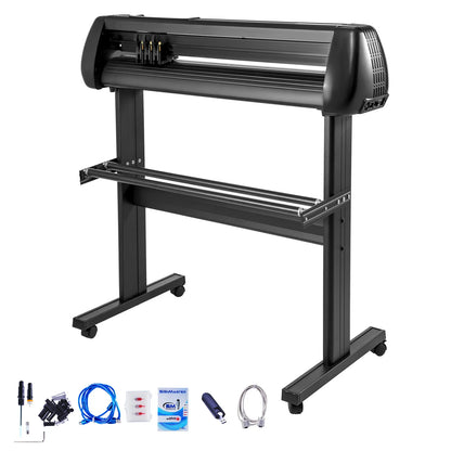 SucceBuy Vinyl Cutter 34 inch Vinyl Cutter Machine 870mm Paper Feed Vinyl Plotter with Floor Stand Cutting Plotter Machine