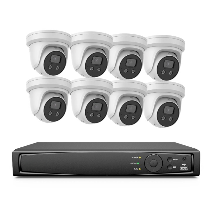 Beveiligingscamera – Bewakingscamera – 8 Stuks - Camerasysteem – 8CH – 4K Camera – 8MP Camera – 8 Kanaals – PoE – Nachtzicht 30 Meter - 1TB