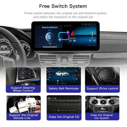 Car multimedia unit – Touchscreen – Navigatiesysteem – Auto scherm – Multimedia speler – 12,3 inch scherm – Snapdragon 665 processor – Draadloos CarPlay & Android Auto – Android 14