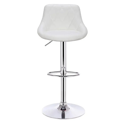 Adjustable Bar Stool - Bar Stool - Bar Stools with Backrest - Footrest - Chrome Steel - Ergonomic Design - Black Velvet