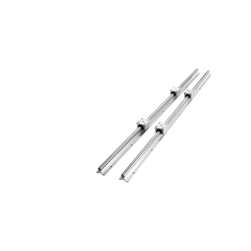 Linear Guide Rails - Smooth Motion for DIY Reels - SBR20 - Sliding Blocks for CNC Milling Machines - 20mm-1000mm - Silver