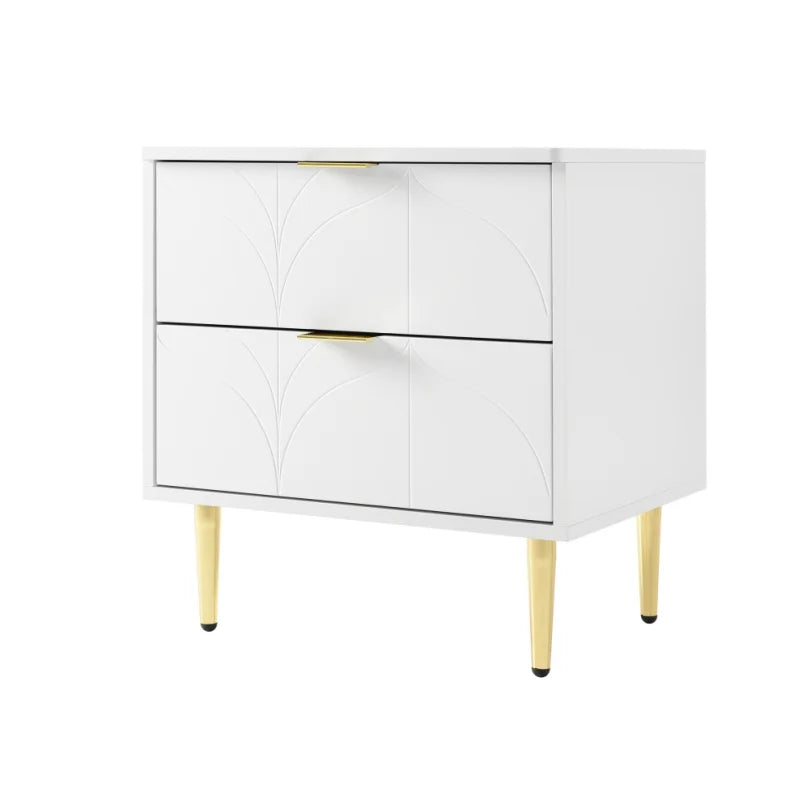 Nachtkastjes – 2 Stuks - Bedkastjes – Slaapkamerkasten – Opbergmeubel – Geruisloze Lade - 50 x 40 x 58 cm - Wit