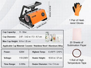 Tumbler Heat Press Machine - Heat Press Machine - Heat Press Machine Mugs - Transfer Press - Mugs Heat Press - Sublimation - 30oz 20oz for Skinny Tumbler - 11-15OZ Mugs