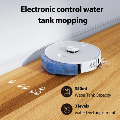 Robotstofzuiger – Robotstofzuiger Met Dweilfunctie – Robotmop – Automatische Stofzuiger – Slimme Robot – 4000 Pa Zuigkracht – Automatische Stofzak 4L