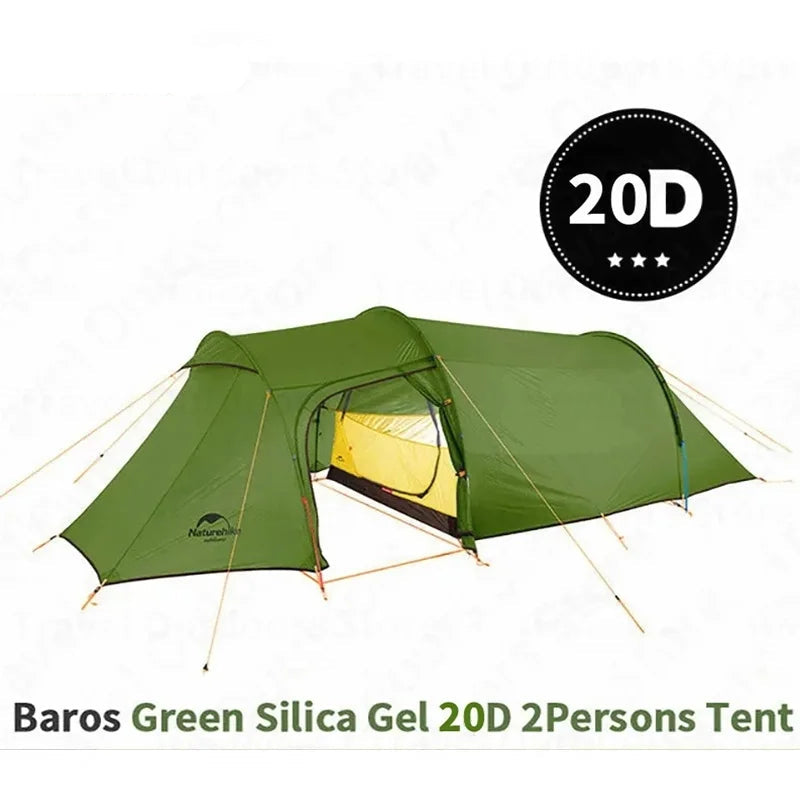 3-Persoonstunnel Tent – Lichtgewicht Tent – Kampeertent – Wandel Tent – Waterdicht Tot 3000 Mm – Aluminium Tentstokken