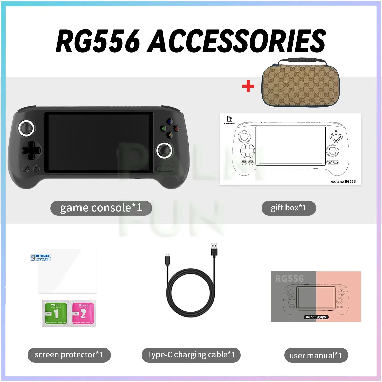 ANBERNIC RG556 Retro Handheld Game Console 5.48 Inch AMOLED Large Screen BT5.0 Android 13 System 1080*1920 Video Gaming Player - QUORE