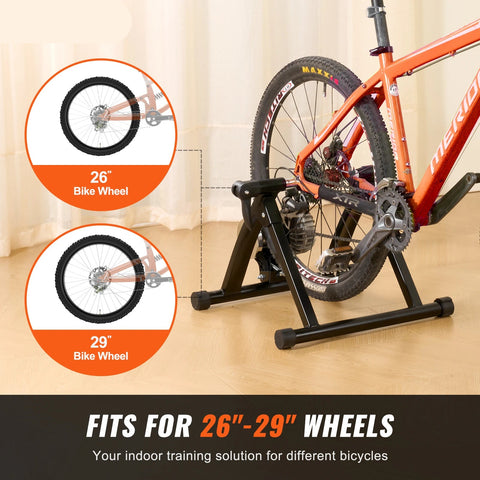 Fietstrainer - Bike Trainer Stand - Hometrainer - Indoor Bike Trainer - High Performance Rolling Bench Bike - Magnetische Motor Met - Fluid Stationaire Bike Stand - Fluid Vliegwiel Draagbare Fietsenstandaard