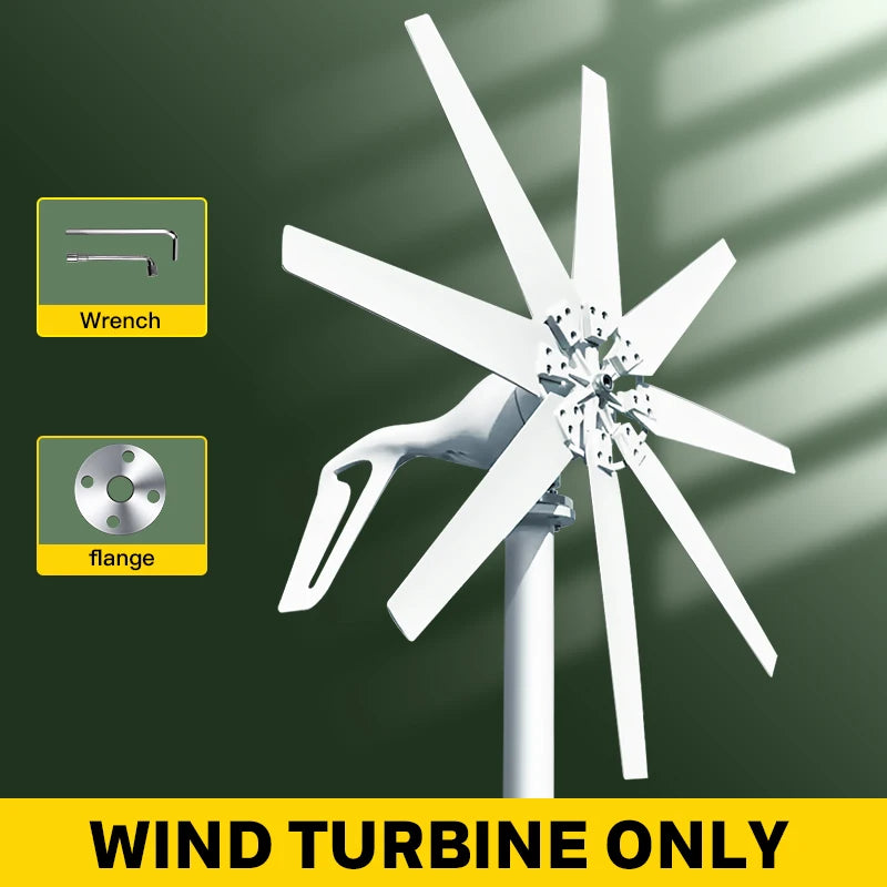 Windturbine - Windmolen - Windenergie - Windturbine Generator - 1000W - 12V - Horizontale Windmolen - met Hybride Controller - 3 Bladen - Energieopwekking - Voor Huis – Sterke Windkracht