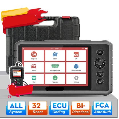 OBD2 Scanner - OBD - Uitleesapparatuur Auto - Diagnosecomputer - Storing Verwijderen - Auto Accessoires - Auto Uitlezen - 32 Reset Services - Systeem Scanner - 7" Touchscreen