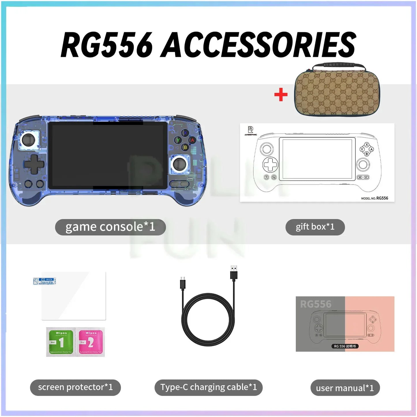 ANBERNIC RG556 Retro Handheld Game Console 5.48 Inch AMOLED Large Screen BT5.0 Android 13 System 1080*1920 Video Gaming Player - QUORE