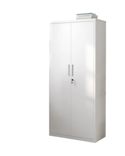 Stalen Archiefkast – Metaal Kast – Documentenkast – Opbergkast – Bureaukast – 5 Verstelbare Planken – Poedergecoat Staal - 40x80x180 cm - Wit - QUORE