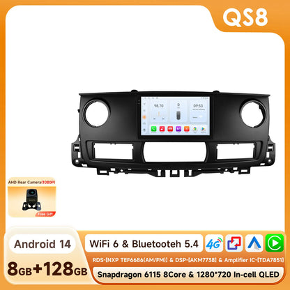 Multimedia Autoplayer Renault Master – Autoradio – Android Radio – Carplay Systeem – GPS Navigatie – 10,1 Inch QLED Touchscreen – Android 13 Software