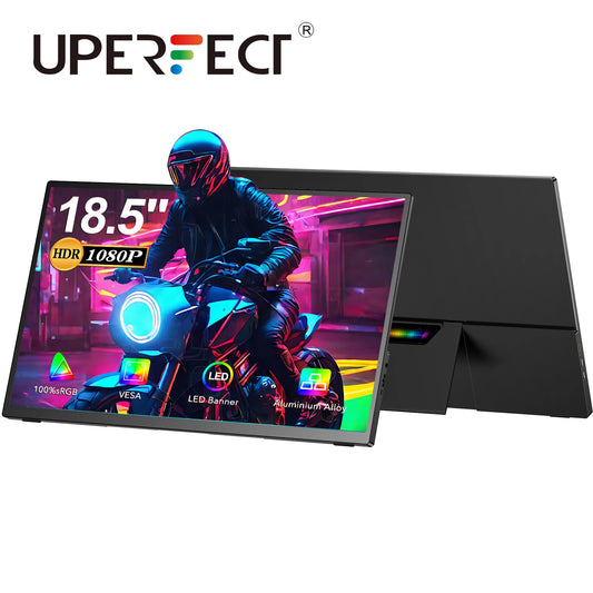 Gamingmonitor – gaming scherm – portable monitor – usb-c monitor – hdmi monitor – 18,5 Inch IPS Display – 120Hz Verversingssnelheid