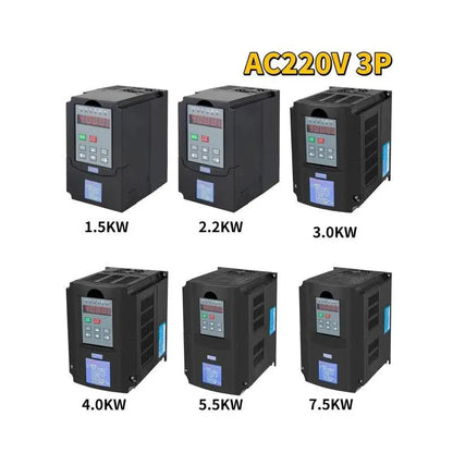 Frequentieregelaar - Frequentie - Toerentalregelaar - VFD 1.5KW 220V - Omvormer Variabele Frequentie Driver - 3-Pase Uitgangssnelheidsregelaar - voor Motor-CNC