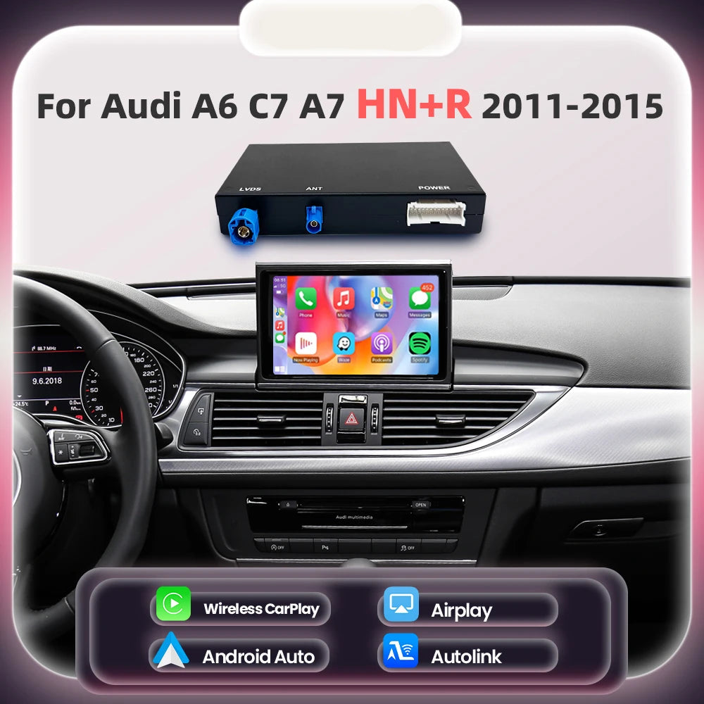 CarPlay Interface Draadloze Module – Android Auto Adapter – Smartphone Connectiviteit – Auto Multimedia Systeem – HNR Variant Met Camera – Draadloos Verbinden – Mirror Link & Bluetooth