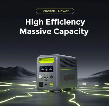Powerstation - Stroomgenerator - Powerbank - Draagbare - LiFePO4 Back-up Energiebron - 1024Wh - 1200W - Pure Sine Wave – Camping Accu – Solar Oplaadbaar - USB & AC Uitgangen