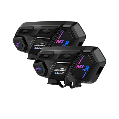 Motorfiets Intercom - Helm Intercom - MotorfietsHelmHeadset - Bluetooth Helm Intercom - Helm - Motorfiets Accessoires - 2PCs - 8 Riders - Draadloze Bluetooth Headset Intercomunicador Moto Interphone BT5.0 - QUORE