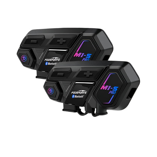 Motorfiets Intercom - Helm Intercom - MotorfietsHelmHeadset - Bluetooth Helm Intercom - Helm - Motorfiets Accessoires - 2PCs - 8 Riders - Draadloze Bluetooth Headset Intercomunicador Moto Interphone BT5.0 - QUORE