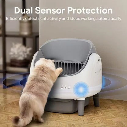 New smart litter box EU stock,Open-style smart litter box,11L large capacity cat litter box,Smart APP control,fully automatic