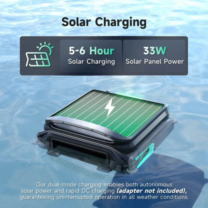 Zwembadskimmer – Automatische Skimmer – Zonne-energie Skimmer – Bluetooth Skimmer – 7 Liter Opvangmand – Anti-Stranding Technologie - Zwart