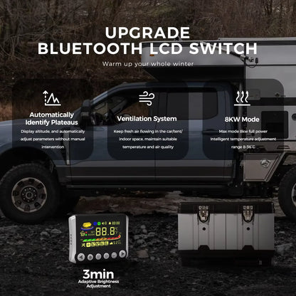 Dieselverwarming – Dieselkachel – Mobiele Verwarmer – Camperkachel – Vrachtwagenkachel – 8KW Vermogen – 5,2L Brandstoftank
