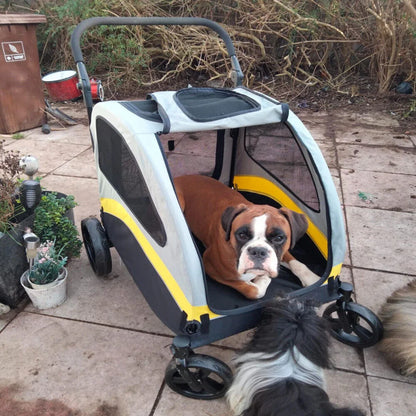 Hondenbuggy – Huisdierenwagen – Wandelwagen – Dierenwagen – Buggy – Opvouwbaar – Stevige 4-Wielige Constructie – Geschikt Tot 42 Kg