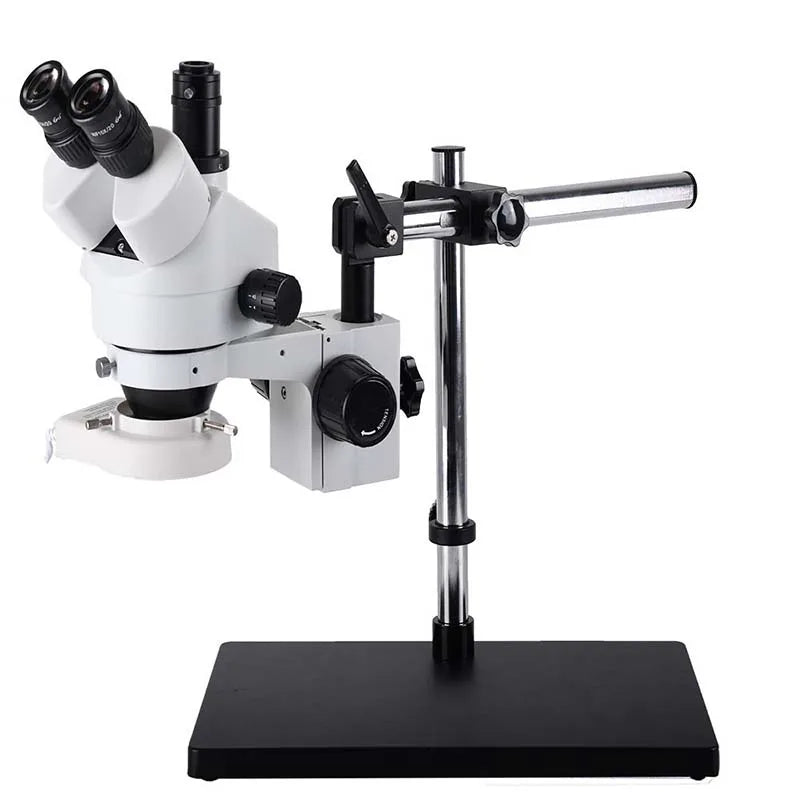 Stereo Microscoop – Stereomicroscoop – Zoom Microscoop – Binoculaire Microscoop – Laboratorium Microscoop – 7x-45x Verstelbare Vergroting – 56-LED Ringlicht - Wit