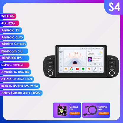 1Din Android 13 Autoradio – Auto Multimedia Speler – Navigatie Systeem – CarPlay – Android Auto – 7 Inch Touchscreen – 4GB RAM 128GB Opslag